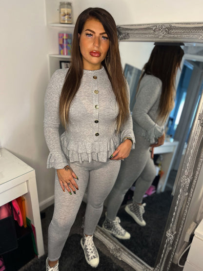 Grey frill tracksuit